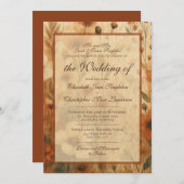 Invitation Sienna Boho Chic Wildflowers Formal Wedding (Devant / Derrière)