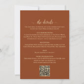Invitation Sienna Boho Floral Calligraphy & QR Code Wedding (Dos)