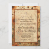 Invitation Sienna Boho Watercolor Floral Catholic Wedding (Devant)