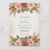 Invitation Sienna Botanical Romance Wedding (Devant)
