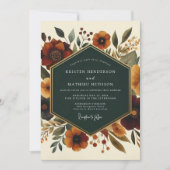 Invitation Sienna Botanical Whimsy Wedding (Devant)