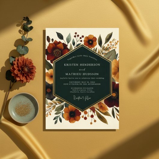 Invitation Sienna Botanical Whimsy Wedding