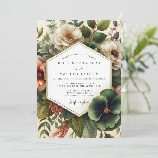 Invitation Sienna Classicist Bloom Wedding (Debout devant)