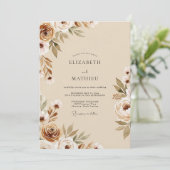 Invitation Sienna Ethereal Bloom Wedding (Debout devant)