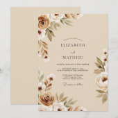 Invitation Sienna Ethereal Bloom Wedding (Devant / Derrière)