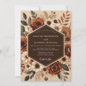 Invitation Sienna Floral Autumn Romance Wedding (Devant)