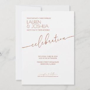 Invitation Sienna ・ Mariage de script minimaliste moderne