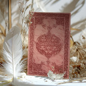 Invitation Sienna Ruby Red Lace Mariage musulman traditionnel