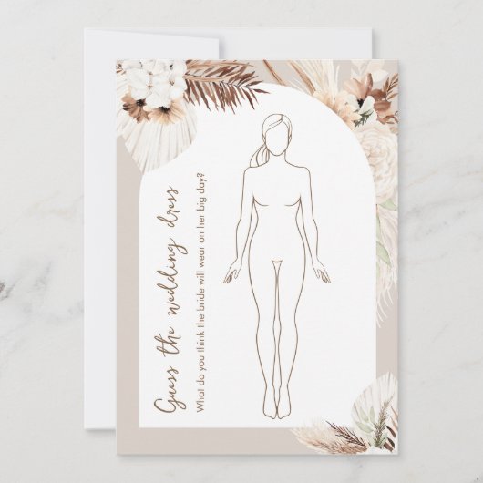 Invitation SIERRA Boho Devine Le Jeu De Fête des mariées De R (Devant)