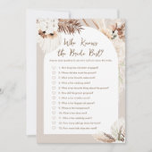 Invitation SIERRA Boho Qui Connaît La Mariée Meilleur Jeu De (Devant)