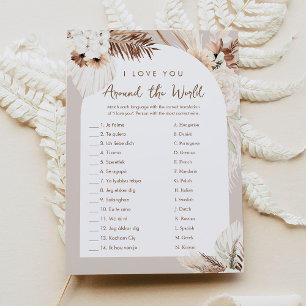 Invitation SIERRA I Love You Around World Bridal Game