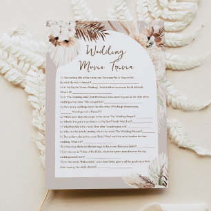 Invitation SIERRA Mariage Movie Trivia Fête des mariées Jeu