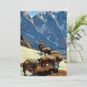 Invitation “Sierra Pass” Art occidental d'Edgar Payne (Debout devant)