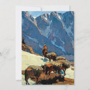 Invitation “Sierra Pass” Art occidental d'Edgar Payne