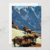 Invitation "Sierra Pass" Western Art par Edgar Payne (Devant / Derrière)