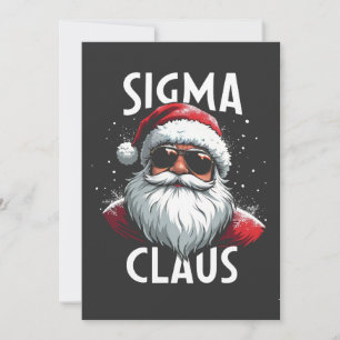 Invitation Sigma Claus Drôle Gen Alpha Collège Noël