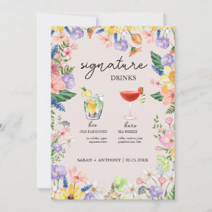 Invitation Signal fleur sauvage de mariage de printemps