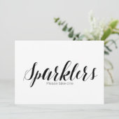 Invitation Signal Mariage "Sparklers Please take one" (Debout devant)