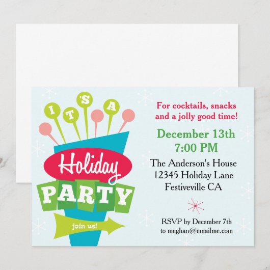 Invitation Signal rétro (Devant / Derrière)