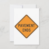 Invitation Signal routier de fin de chaussée Avertissement de (Devant)