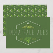 Invitation Signale de la fête de dégustation de bière, IPA, I (Devant / Derrière)