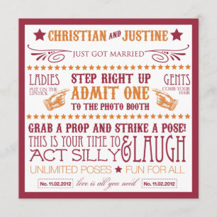 Invitation Signalisation de la cabine photo