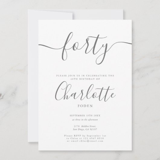 Invitation Signature 40e anniversaire (Devant)