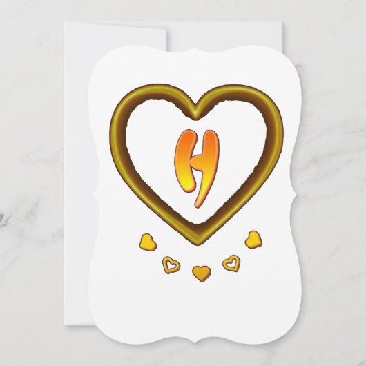 Invitation signature avec la lettre h, (Dos)