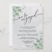 Invitation Signature Boho Eucalyptus vert engagée (Devant)