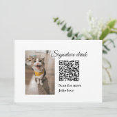 Invitation Signature boisson scanner QR code ajouter le nom d (Debout devant)