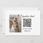 Invitation Signature boisson scanner QR code ajouter le nom d (Dos)