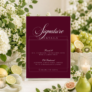 Invitation Signature Cocktails Classique en Ivoire de Bourgog