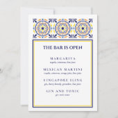 Invitation Signature en mosaïque jaune de la marine espagnole (Devant)