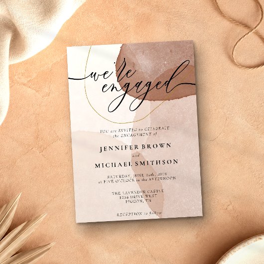 Invitation Signature moderne Boho Beach Terracotta engagée