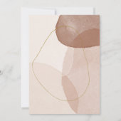 Invitation Signature moderne Boho Beach Terracotta engagée (Dos)