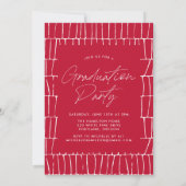 Invitation Signature Script Red Photo Graduation Party (Dos)
