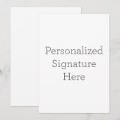 Invitation signature unique (Devant / Derrière)