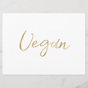 Invitation SIGNE ALIMENTAIRE "Vegan"   Main Or Stylish Lettré