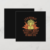 Invitation Signe astrologique femme Lion date de naissance ju (Devant / Derrière)