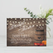 Invitation SIGNE D'Amour Rustique Vin Baril Fête des mariées (Debout devant)