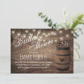 Invitation SIGNE D'AMOUR Rustique Vin Baril Pays Fête des mar (Debout devant)