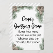 Invitation Signe de Baby shower Pinecone d'hiver Taille 5x7" (Devant / Derrière)