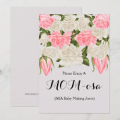 Invitation Signe de barre de mamans pour le baby shower (Devant / Derrière)