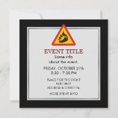 Invitation Signe de danger de piment (Dos)