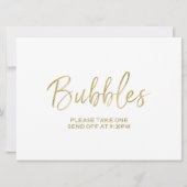 Invitation Signe de départ de mariage "Bulle" | Élégant (Devant)