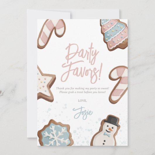 Invitation SIGNE DE FÊTE D'ANNIVERSAIRE DOUCE EN Hiver (Devant)