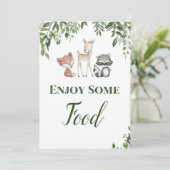 Invitation Signe de fête de Woodland - profitez d'un signe al (Debout devant)
