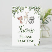 Invitation Signe de fête de Woodland - Signe des faveurs 5x7 (Debout devant)