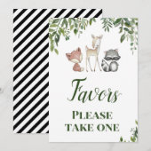Invitation Signe de fête de Woodland - Signe des faveurs 5x7 (Devant / Derrière)
