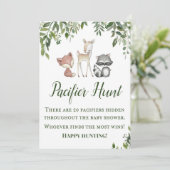 Invitation SIGNE DE LA FÊTE DE Woodland - JEU DE CHASSE DE Pa (Debout devant)
